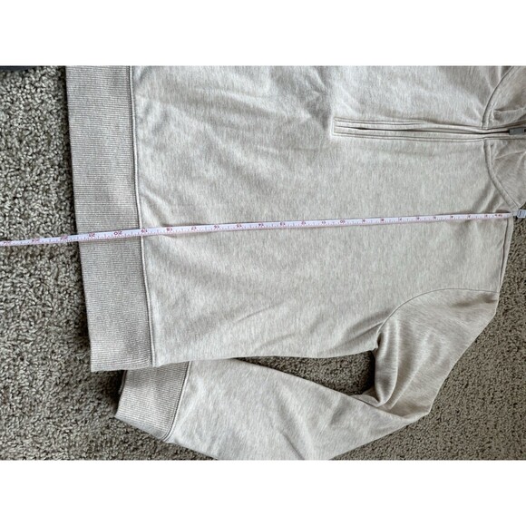 Travis Mathew Women's Cloud Fleece 1/2 Zip Pullover Beige Large Sweatshirt - Picture 9 of 10